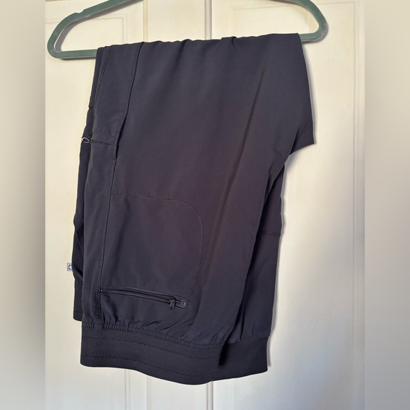 Cherokee Infinity Women's Rib Trim 6-Pocket Jogger Scrub Pant Pewter Gray XL - Picture 2 of 4